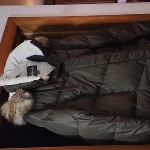 Woman's tall parka, Eddie Bauer